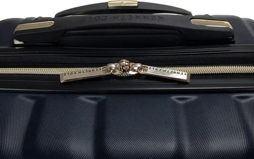 Miniatura 8 de Kenneth Cole REACTION Madison Square - Equipaje rígido expandible con estilo de Chevron para mujer, Azul marinoflor y brillo, 20-Inch Carry On