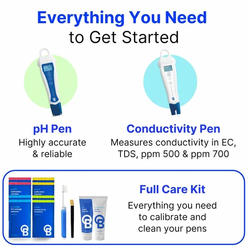 Miniatura 2 de Bluelab PENSTP Paquete Inicial de pH y Conductividad - Kit de Gestión de Solución Nutritiva de Precisión con Medición de Temperatura, Plumas