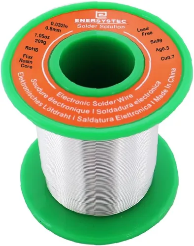 Miniatura 7 de Alambre de soldadura fino Núcleo de colofonia de calibre fino Electrónica Soldadura sin plomo 0.02 7.05oz Soldadura eléctrica de plata 0.024 in 7.05