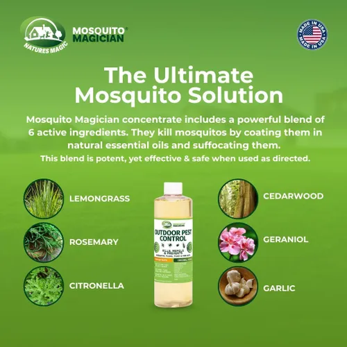 Miniatura 3 de Mosquito Magician Concentrado líquido, mata mosquitos, pulgas y hormigas de fuego, tratamiento en aerosol para patio, seguro para mascotas, uso