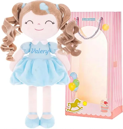 Miniatura 6 de Gloveleya Personalized Curly Doll with Your Name - Cute Custom Pink Soft Plush Doll for Girls Plush Doll Customized Gifts Rizado rosa