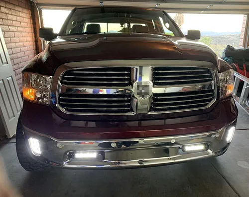 Miniatura 5 de iJDMTOY Kit de luces antiniebla LED de xenón Mini-SR color blanco compatible con Dodge RAM 1500 2011-18, incluye (2) barras de luz LED blancas de 30