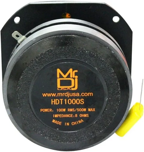 Miniatura 6 de 2 Mr. Dj HDT1000S - Tweeter de alta compresión de bala de titanio de 4 pulgadas y 500 W (cromado)
