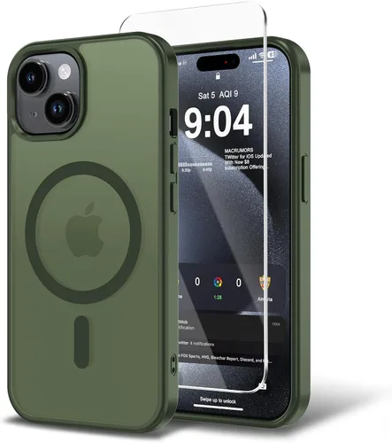 Miniatura 137 de Funda para iPhone 11 con protector de pantalla, compatible con MagSafe, ultra delgada, translúcida, mate, a prueba de golpes, color negro