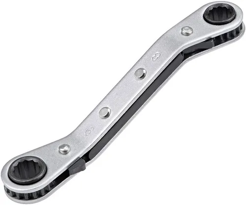 Miniatura 13 de uxcell Llave de trinquete reversible, extremo de caja doble de 0.669 in x 0.748 in, Cr-V