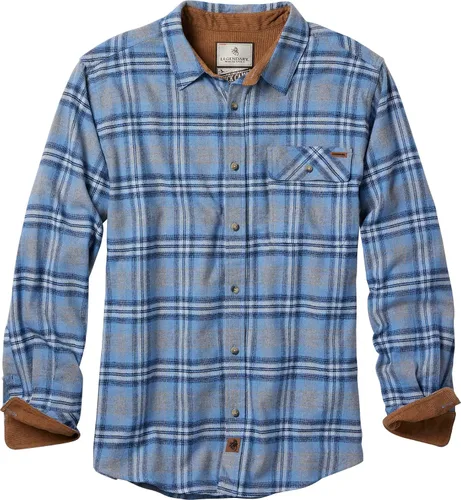 Miniatura 27 de Legendary Whitetails Camisa de franela de manga larga con botones para hombre, 100% algodón