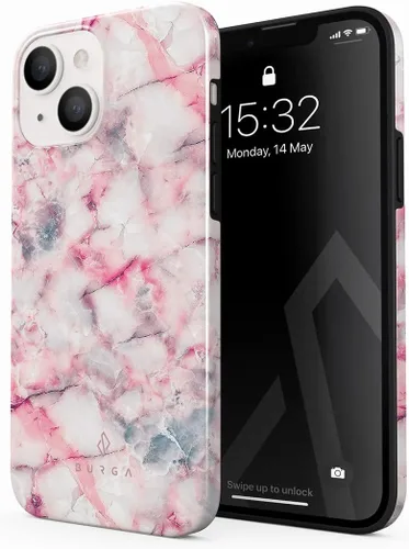 Miniatura 38 de BURGA - Funda compatible con iPhone 12, apta para carga inalámbrica, carcasa rígida híbrida de 2 capas + funda de silicona, resistente, ajuste