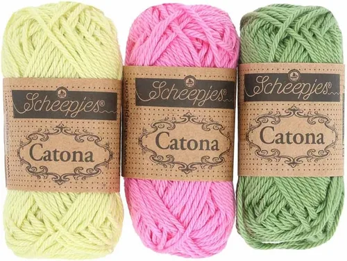Miniatura 2 de Scheepjes Catona Color Pack, 109 Mini madejas (0.35 oz cada una) Surtido de algodón mercerizado