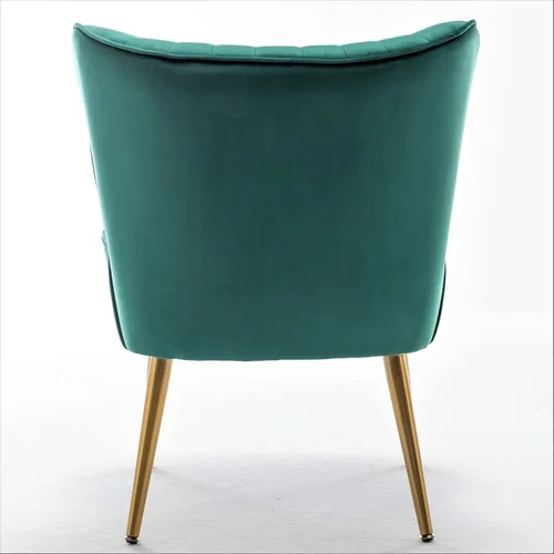 Miniatura 6 de Container Furniture Direct Silla moderna de terciopelo para sala de estar, dormitorio o entrada, diseño elegante y cómodo sin brazos con patas