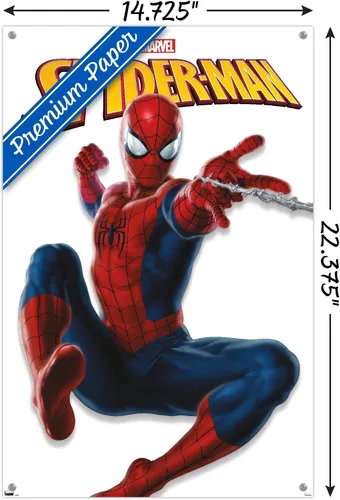 Miniatura 3 de Trends International Marvel Comics - Póster de pared de Spider-Man Feature Series, 14.72 x 22.37 pulgadas, paquete de póster premium y alfiler