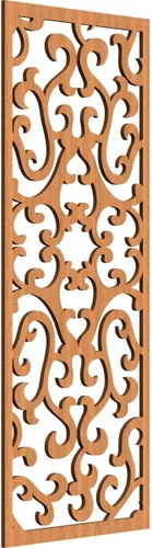 Miniatura 195 de Smithfield Paneles de pared decorativos de madera con calado, 13 3/8 pulgadas de ancho x 34 3/8 pulgadas de alto x 3/8 de alto, roble rojo rojo