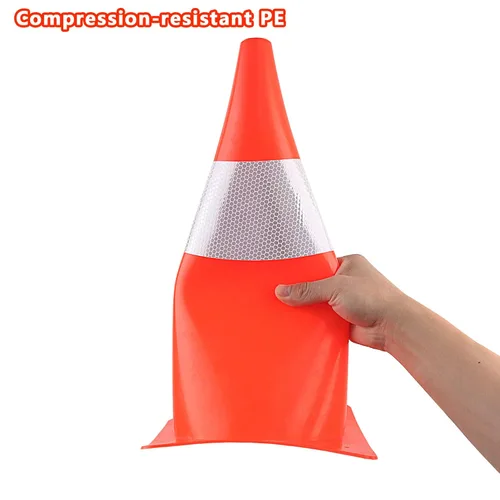 Miniatura 3 de Conos de seguridad de tráfico de 12 pulgadas con cuellos reflectantes, [paquete de 4] conos naranjas de entrenamiento de fútbol conos de Anaranjado