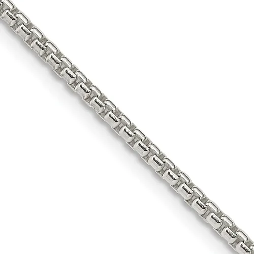 Miniatura 2 de IceCarats Collar de cadena de eslabones redondos de plata de ley 925 de 0.079 in