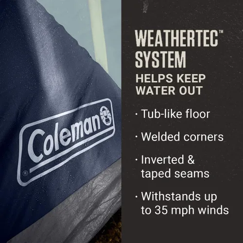 Miniatura 4 de Coleman Skydome XL - Tienda familiar grande con configuración de 5 minutos, tienda de campaña resistente a la intemperie con lluvia y bolsa