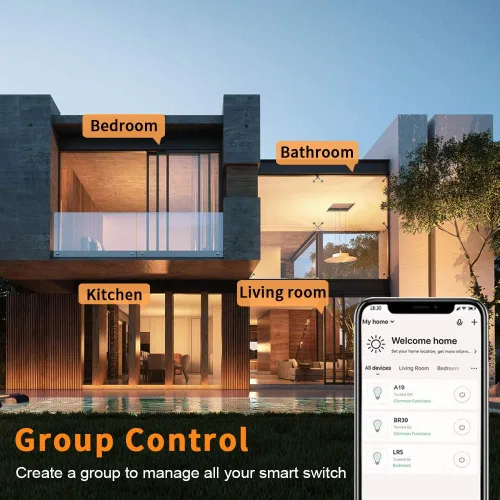 Miniatura 5 de Interruptor inteligente, interruptor de luz inteligente WiFi compatible con Amazon Alexa y Google Home, necesita cable neutro, con control remoto