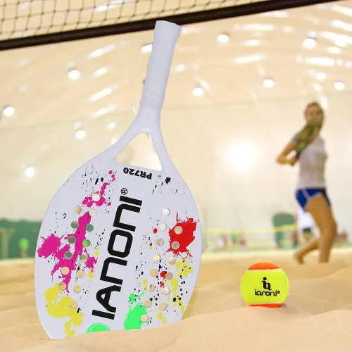Miniatura 6 de IANONI Raqueta de tenis para playa con agarradera de fibra de carbono, con espuma de memoria.