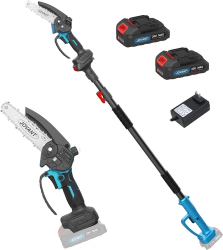 Miniatura 10 de Sierra de poste 2 en 1, motosierra de mano inalámbrica de 6 pulgadas, motosierra eléctrica a batería para poda de árboles, ramas, poda de madera, 15