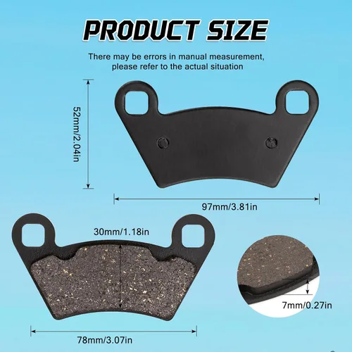 Miniatura 5 de 2 pares de pastillas de freno traseras o delanteras para Polaris Ranger 500 570 700 800 900 RZR 800 900 XP Ranger 700 accesorios 800 XP Crew Diesel