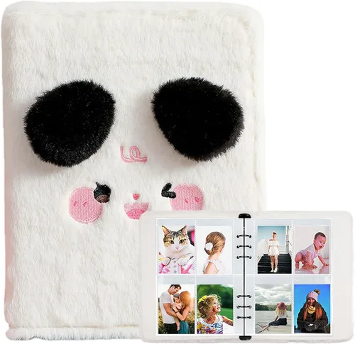 Miniatura 10 de Carpeta A5 de dibujos animados de felpa para tarjetas fotográficas con 20 fundas interiores de 3 pulgadas para álbumes de fotos en hojas sueltas