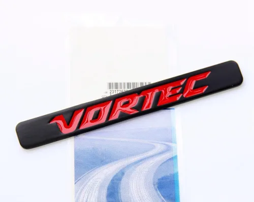 Miniatura 2 de Yoaoo 2 paquetes de emblemas Vortec OEM negros y rojos 3D compatibles con camioneta Silverado Sierra 2500Hd Liter Badge