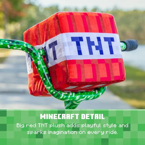 Miniatura 5 de Minecraft 18-Inch Kids Bike - Unisex Bike with Creeper Graphics, Coaster Brake, Adjustable Seat, Removable Training Wheels, Ages 6-9, 42”-53” Tall