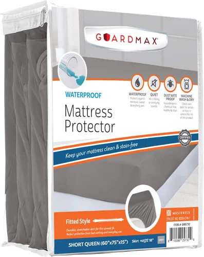 Miniatura 30 de Guardmax Jersey Knitted Sleeper Sofa Size Mattress Protector - Waterproof & Dust Mite Proof Mattress Cover with Stretchable Pockets - Soft