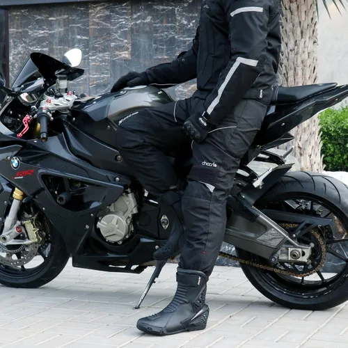 Miniatura 3 de ChoCho Track Botas de equitación para hombre, suela de goma, deportivas, protección al tobillo, zapatos de motocicleta con cierre de cremallera