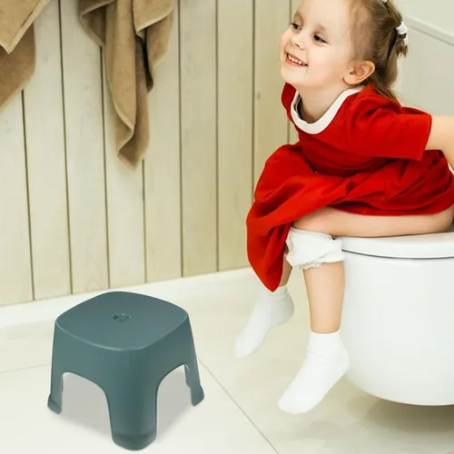 Miniatura 4 de Taburete de pie para taburete de plástico para baño, inodoro, diseño antideslizante, color para entrenamiento de inodoro y uso diario Verde
