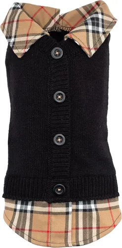 Miniatura 17 de The Worthy Dog Suéter de cuello alto de punto grueso, ropa cálida de invierno para perro, trajes de abrigo para mascotas para clima frío - XXS, gris