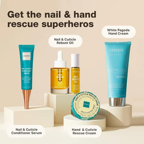 Miniatura 6 de Onsen Secret Aceite de reparación de uñas y cutículas (2 x 0.3 fl oz), fórmula de aceite seco, tsubaki japonés, árbol de té y jojoba, fortalece