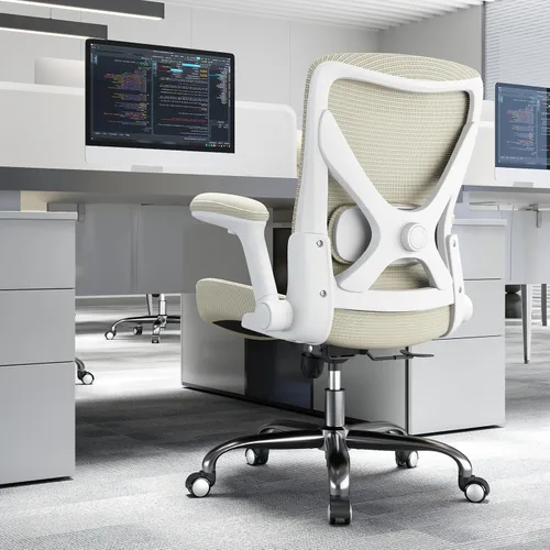 Miniatura 9 de Ergalithic Silla de Oficina Ergonómica para Hogar y Computadora - Silla X en Forma de Malla con Cuero PU y Soporte Lumbar Ajustable - Silla