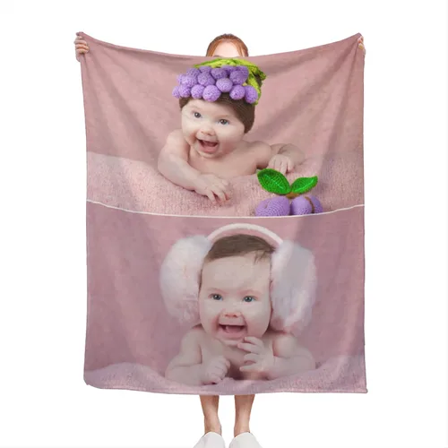 Miniatura 9 de Mantas personalizadas con fotos, manta personalizada de collage de fotos, manta personalizada para parejas, con mis propias fotos, regalos de Foto 1
