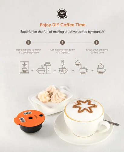 Miniatura 8 de Cápsulas de café recargables, cápsulas de café reutilizables de 7.4 fl oz para máquina de café Bosch Tas, cápsulas de café recargables con tapa
