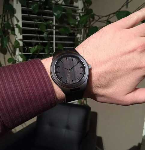 Miniatura 3 de Reloj de madera grabado casual, hecho a mano, reloj de madera para diferentes miembros de la familia, papá, mamá, hijo, hija, esposo, esposa
