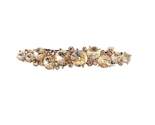 Miniatura 18 de Faship AB Premium Rhinestone Crystal Floral Pequeño Pasador De Pelo Clip