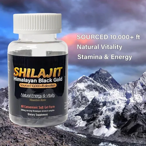 Miniatura 2 de Shilajit Extracto de oro negro del Himalaya con ácido fúlvico de origen natural, energía natural y vitalidad sin gluten, cápsulas blandas sin OMG