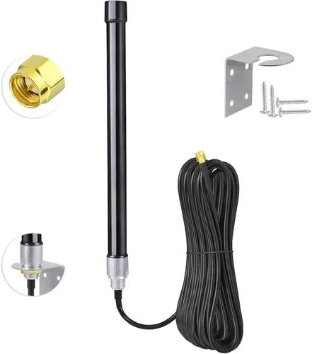 Miniatura 6 de Bingfu Antena celular de largo alcance 0.14 oz LTE para montaje en pared, cable de 32.8 pies, con adaptador SMA a Dual ts9, compatible con Spypoint