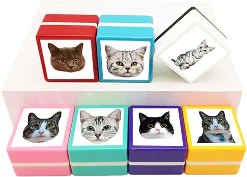 Miniatura 3 de Sello personalizado para retrato de mascota, sello de cara de mascota personalizado, sello de tinta personalizado, Ta personalizado, sello para Verde