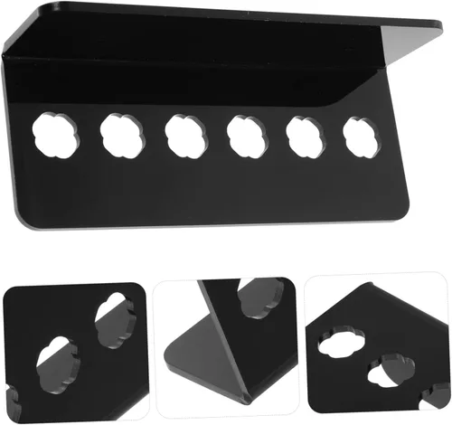 Miniatura 7 de Soporte de tijeras de acrílico para peluquería, organizador de almacenamiento de tijeras de peluquería con múltiples ranuras para herramientas