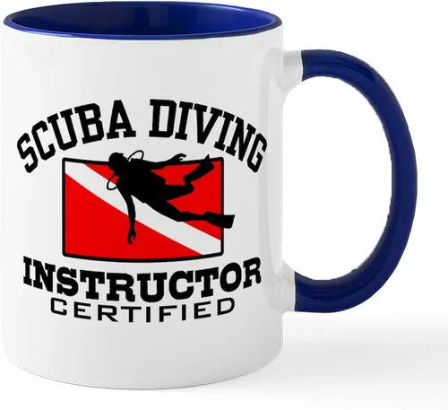 Miniatura 48 de CafePress Scuba Flag Diver Taza de café de cerámica de 11 oz (11.0 fl oz)