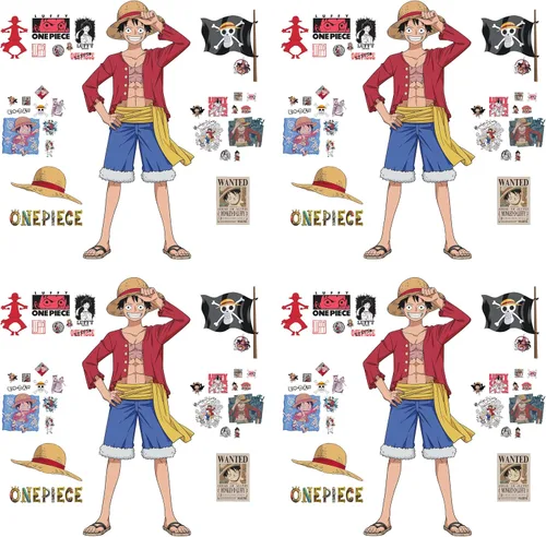 Miniatura 9 de RoomMates RMK5439GM Calcomanía de Pared One Piece Luffy, Rojo
