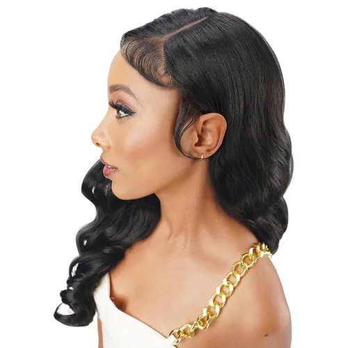 Miniatura 3 de Zury Sis Chunky Pelo Sintético Hd Encaje Frontal Peluca - Afia (1 JET BLACK)