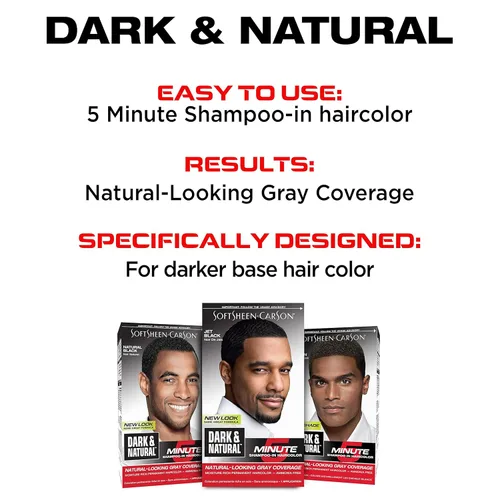Miniatura 6 de SoftSheen-Carson Dark & Natural Champú-Tinte para el Cabello de 5 Minutos, Negro Azabache