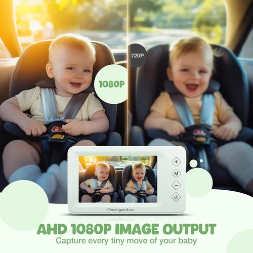 Miniatura 4 de Baby Car Camera with Advanced Night Vision, AHD 1080P 5inch IPS Full View Car Baby Monitor, Carseat Camera for Kids Infants Rear Facing Mirror, USB