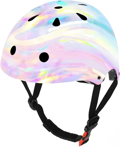 Miniatura 13 de Casco de bicicleta ajustable con gradiente de color para niños pequeños de 3-5-8-14+ años, niñas y niños. Casco para monopatín y bicicleta