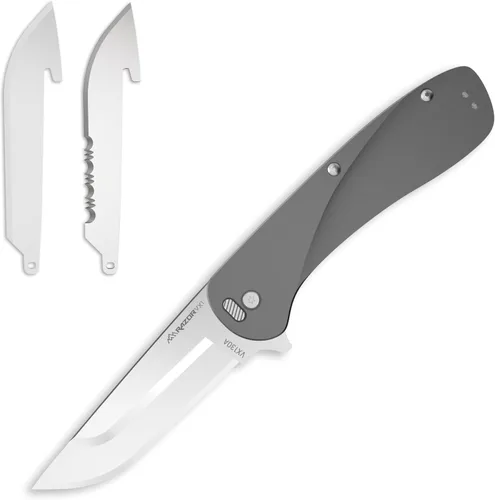 Miniatura 10 de OUTDOOR EDGE RAZOR VX1 - Cuchillo de bolsillo plegable EDC asistido con hoja reemplazable Hoja de acero inoxidable de 3 pulgadas, mango de Negro