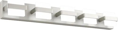 Miniatura 17 de SOLFART Lámpara de baño cromada de 3 luces, luz de tocador sobre el espejo, lámparas LED modernas, 5 colores de temperatura ajustable moderna