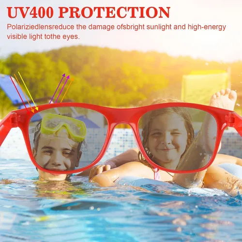 Miniatura 24 de TUPARKA Paquete de 20 lentes de sol para niños a granel para fiestas de verano en la piscina, fiestas de cumpleaños, bolsas de golosinas, color verde
