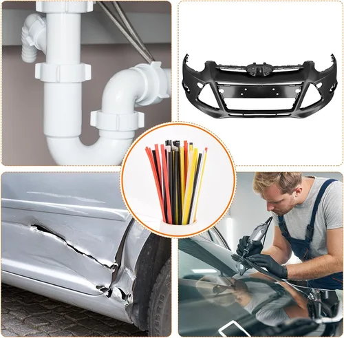 Miniatura 5 de MECCANIXITY 20 varillas de soldadura de plástico de 10 pulgadas, tiras de soldadura ABS, varillas de soldadura para soldador de plástico, Negro