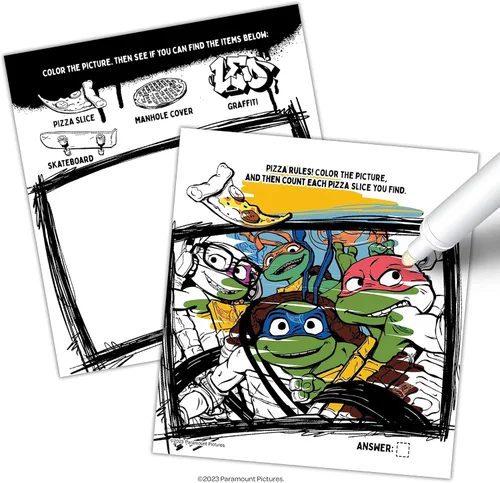 Miniatura 2 de TMNT Imagine - Paquete de actividades y libros para colorear para niños con 25 tatuajes de tortuga ninja y recuerdos de fiesta